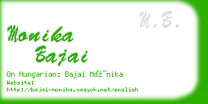 monika bajai business card